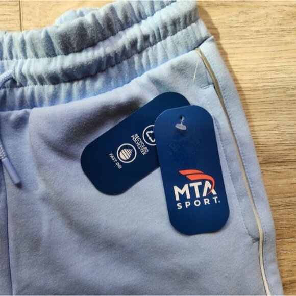 MTA Sport Blue Pants Girls Large 10-12 Wide Leg Nwt Athleisure Lounge - Picture 10 of 15